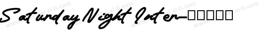 Saturday Night Inter字体转换